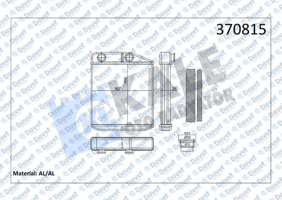 KALE 370815 Kalorifer Radyatoru Peugeot Boxer Citroen Jumper Fiat Ducato 06> Borusuz Al/Brz